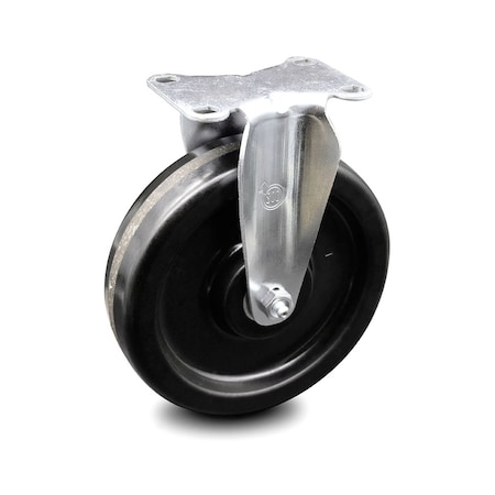 Service Caster 6 Inch Phenolic Wheel Rigid Top Plate Caster SCC-20R615-PHS